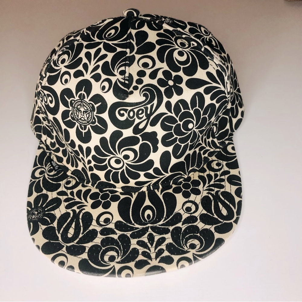 Obey Hat Baseball Cap, Snapback Adjustable, Black and White